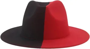 Patchwork Hat for Men Panamas Dress Formal Wedding Cap Women Fedora Hats Sombreros Black red 56-58cm(Adults) Patchwork Hat for Men Panamas Dress Formal Wedding Cap Women Fedora Hats Sombreros Black red 56-58cm(Adults)