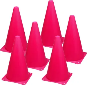 Pink Cones All Pink - Set of 6 9 inch cones