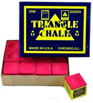 Pool & Snooker Table Cue Chalk RED 12 Cubes