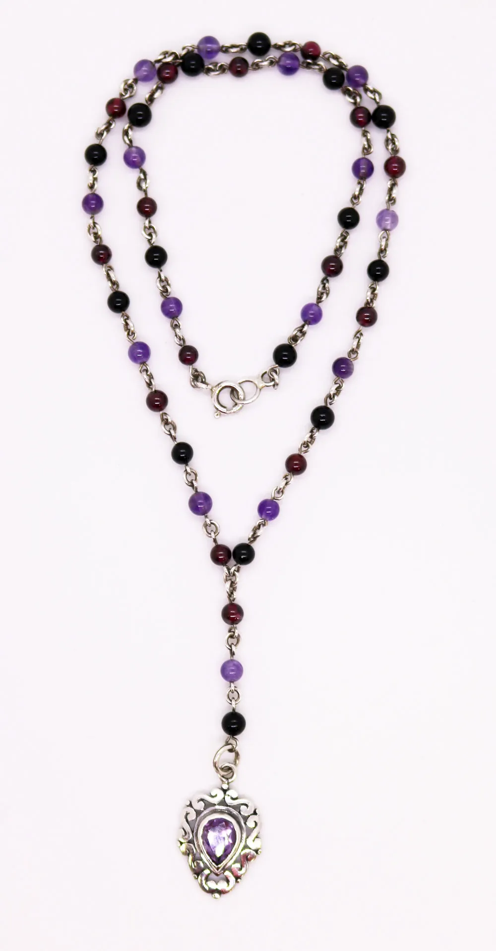 "Y" Style Gemstone Necklace