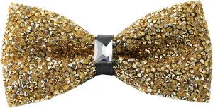 Rhinestone Bow Ties for Men - Pre Tied Sequin Bowties Men with Adjustable Length, Jewel Bow Tie