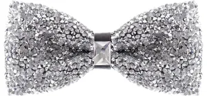 Rhinestone Bow Ties for Men - Pre Tied Sequin Bowties Men with Adjustable Length, Jewel Bow Tie