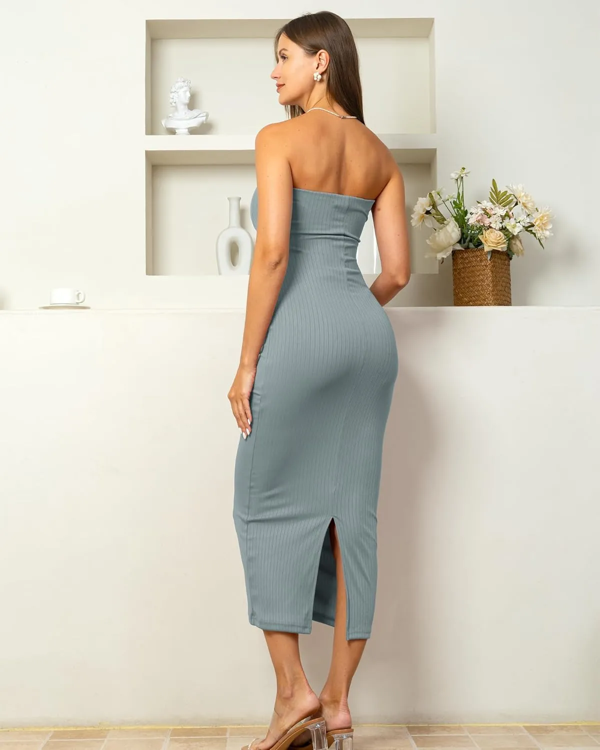 Rnxrbb 2 Piece Maternity Dress Cardigan Baby Shower Wedding Guest Summer Gender Reveal Photoshoot Tube Maternity Dress Long