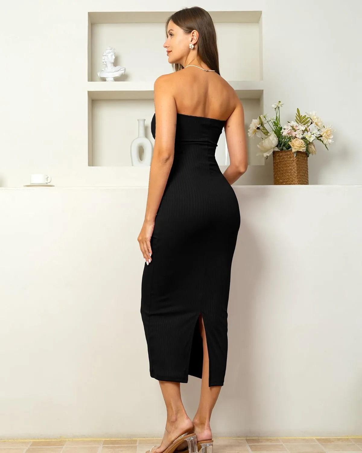 Rnxrbb 2 Piece Maternity Dress Cardigan Baby Shower Wedding Guest Summer Gender Reveal Photoshoot Tube Maternity Dress Long