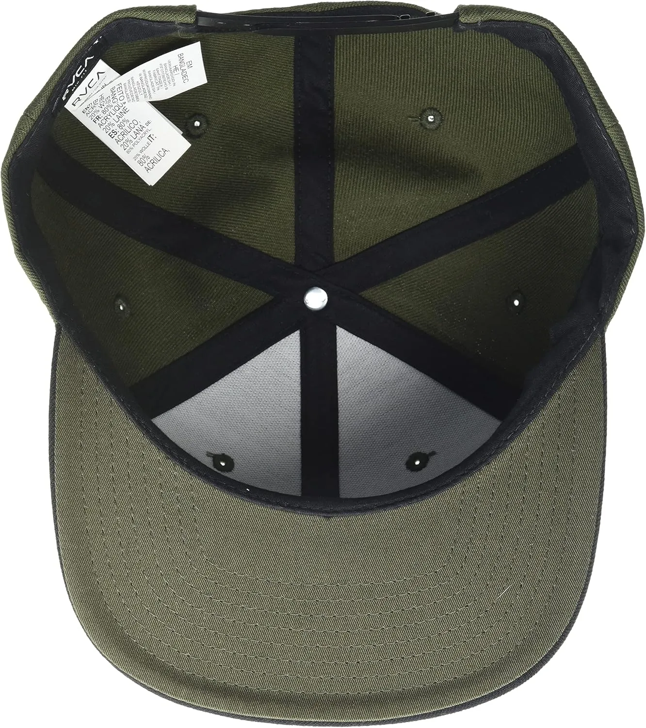 RVCA Men's Adjustable Snapback Straight Brim Hat