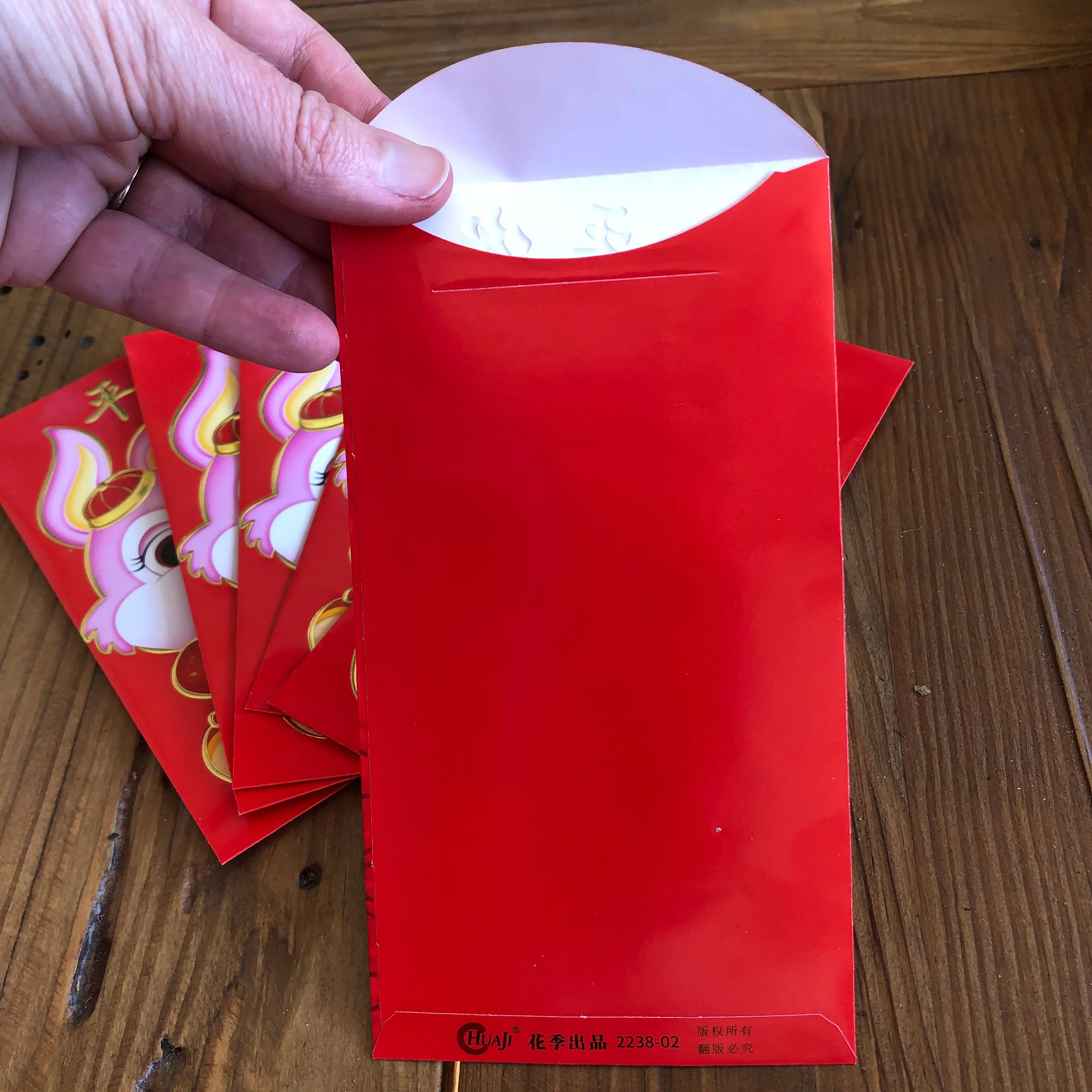 SALE - Pink Rabbit - Red Money Envelopes (6 pack)