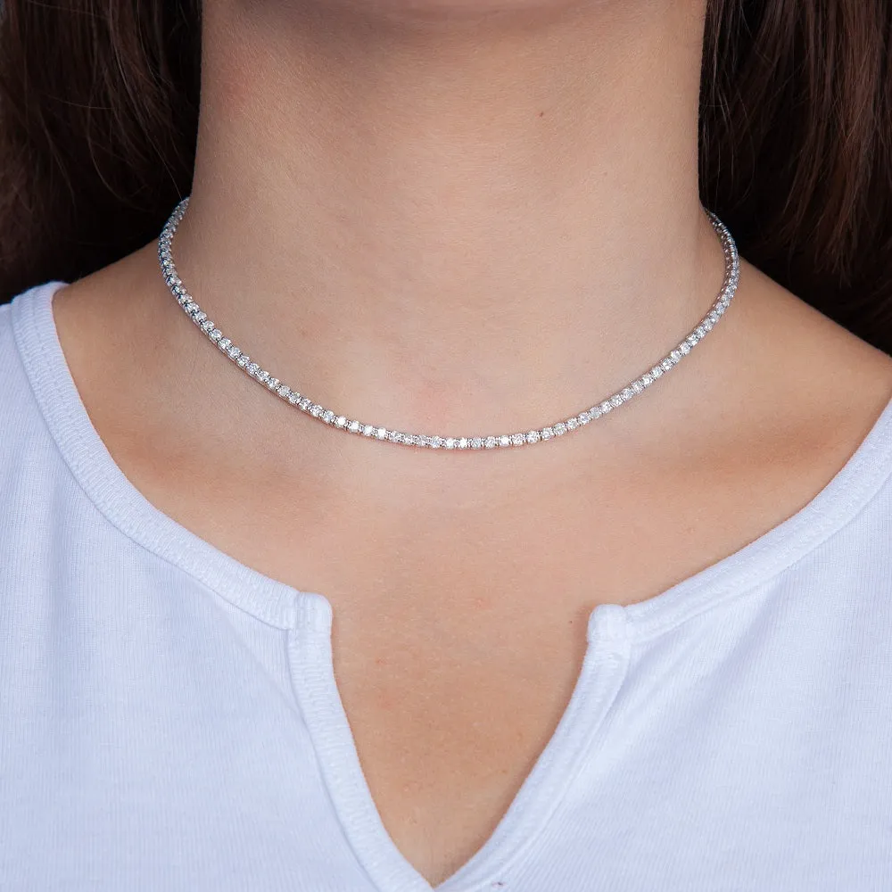 Showroom Collection Diamond Tennis Necklace (9.00 ct.) 2.5 mm 4-Prongs Setting in 14K Gold