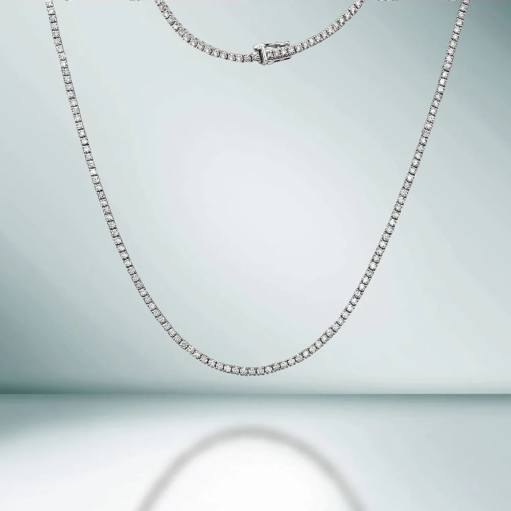Showroom Collection Diamond Tennis Necklace (9.00 ct.) 2.5 mm 4-Prongs Setting in 14K Gold