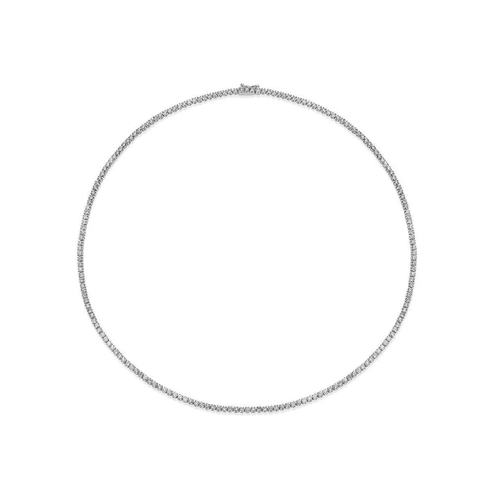 Showroom Collection Diamond Tennis Necklace (9.00 ct.) 2.5 mm 4-Prongs Setting in 14K Gold