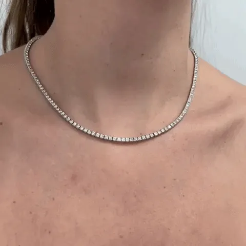 Showroom Collection Diamond Tennis Necklace (9.00 ct.) 2.5 mm 4-Prongs Setting in 14K Gold
