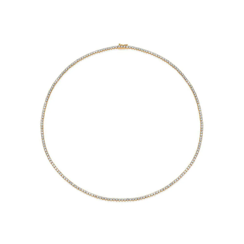 Showroom Collection Diamond Tennis Necklace (9.00 ct.) 2.5 mm 4-Prongs Setting in 14K Gold