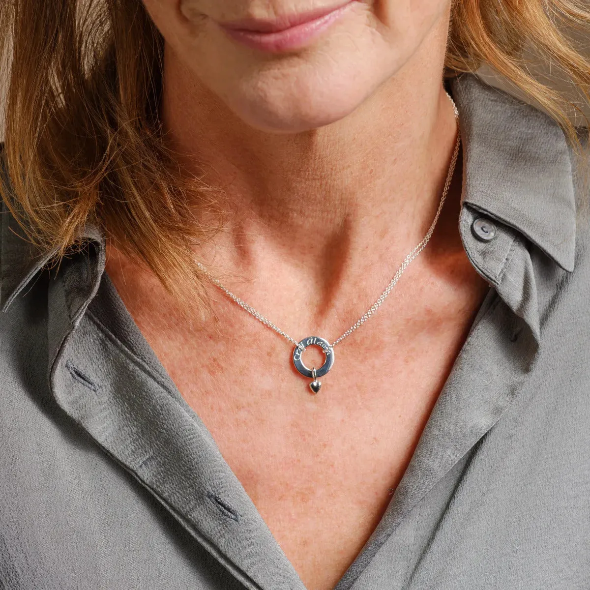 Silver Croí álainn heart pendant