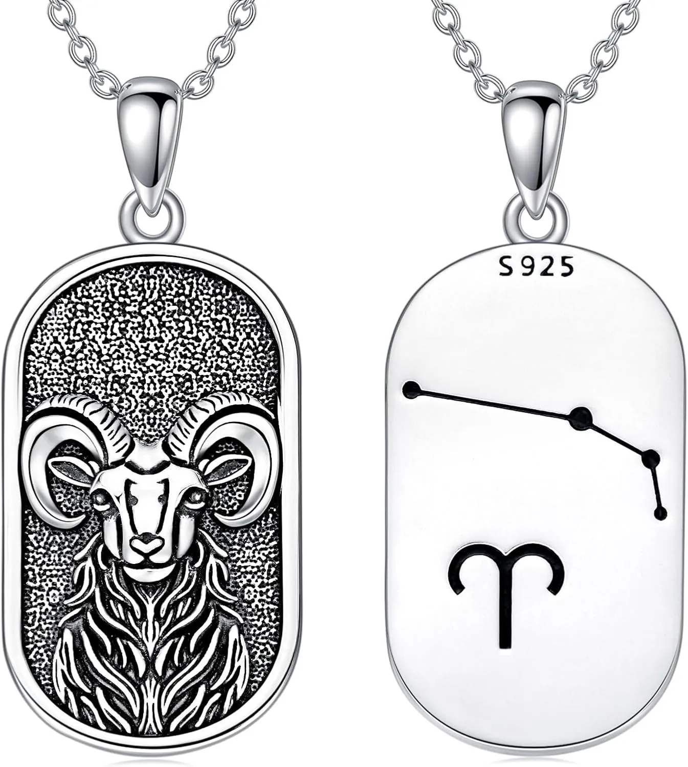 SIMONLY Zodiac Necklace 925 Sterling Silver Constellation Necklace Zodiac Sign Necklaces Horoscope Jewelry Christmas Birthday Astrology Gifts for Women Men Unisex