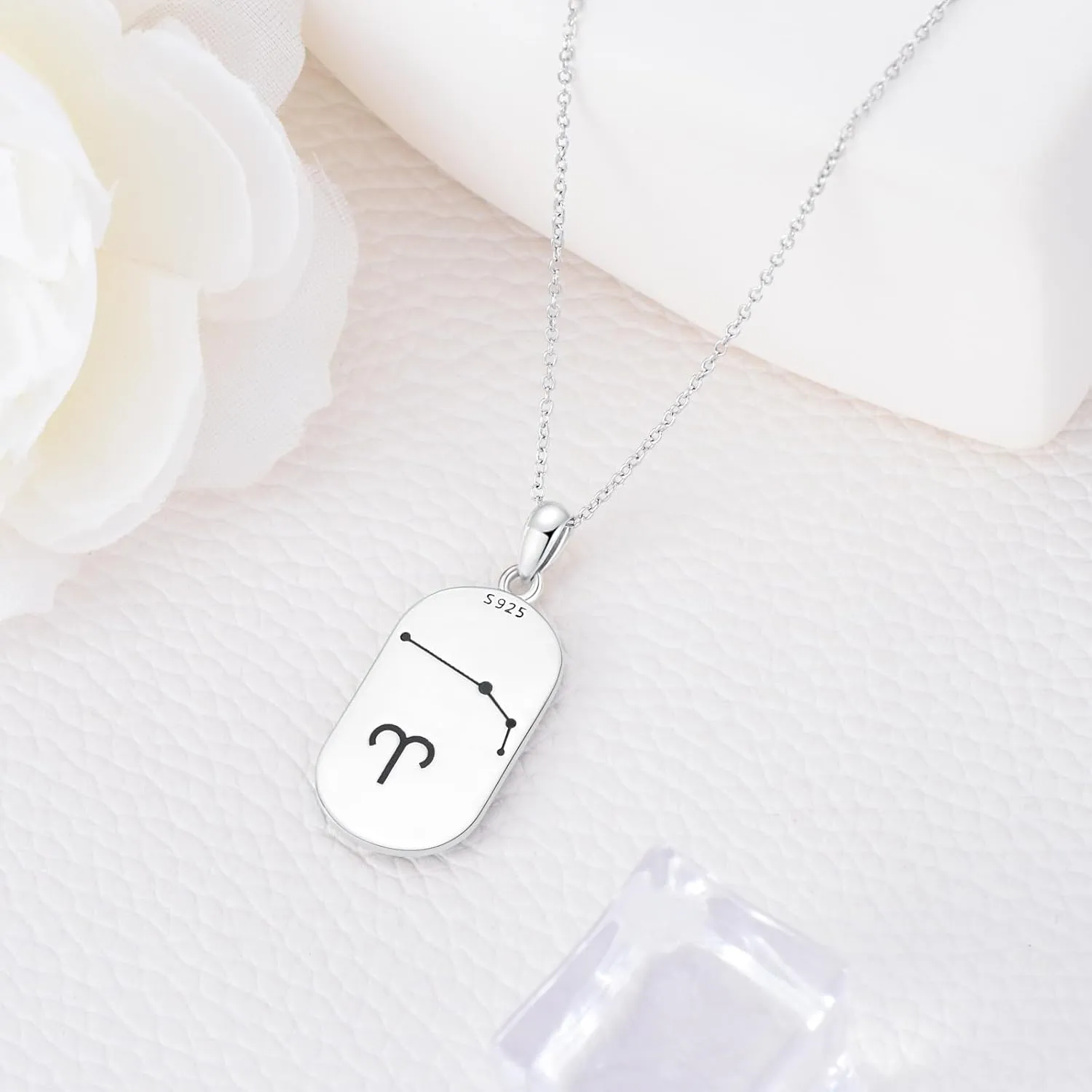 SIMONLY Zodiac Necklace 925 Sterling Silver Constellation Necklace Zodiac Sign Necklaces Horoscope Jewelry Christmas Birthday Astrology Gifts for Women Men Unisex