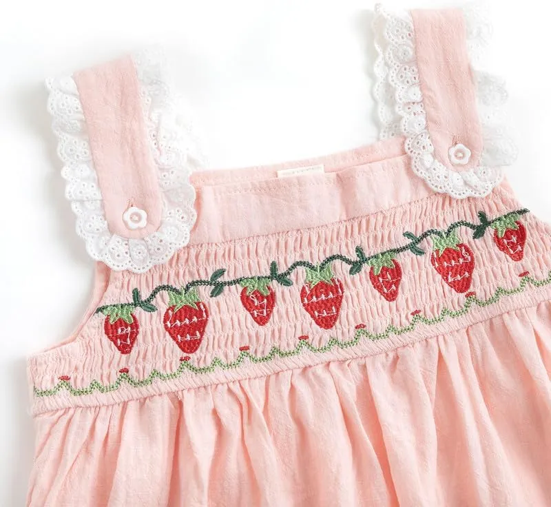 Simplee kids Baby Girl Dress Toddler Casual Dresses Summer Solid Color Floral Girl Clothes