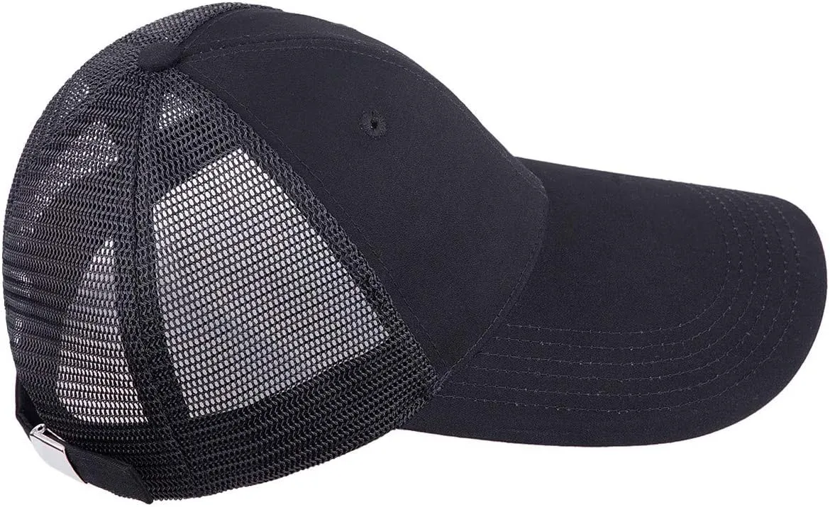 Sportmusies Extra Long Brim Mesh Back Baseball Caps for Men Women Adjustable Breathable Visor Mesh Hat