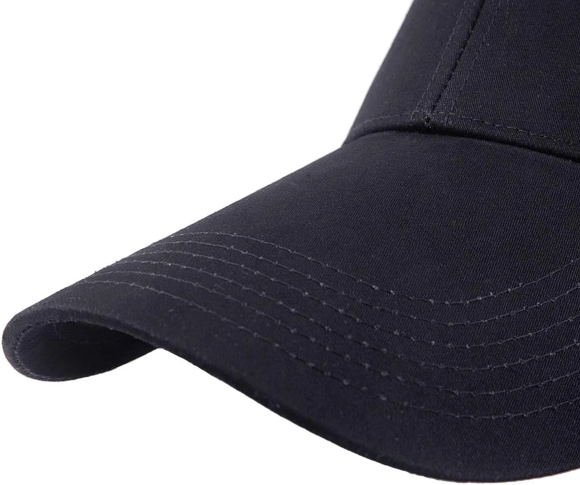 Sportmusies Extra Long Brim Mesh Back Baseball Caps for Men Women Adjustable Breathable Visor Mesh Hat