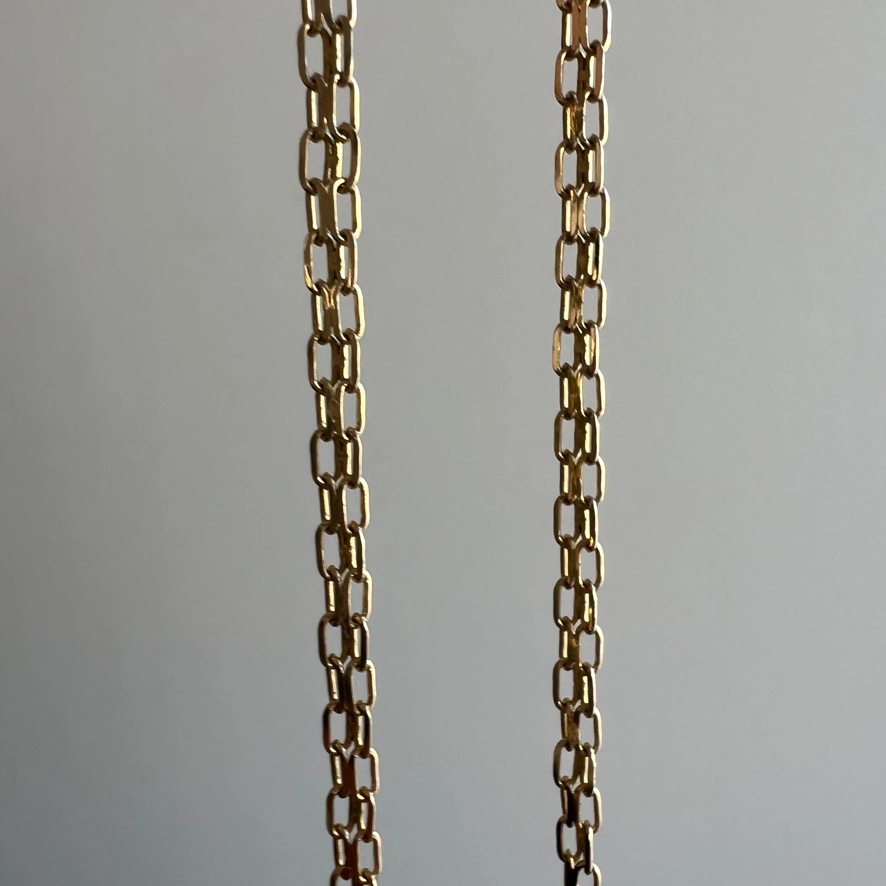V I N T A G E // Cleopatra's fringe / 10k yellow gold bib necklace with bismark chain / 17"