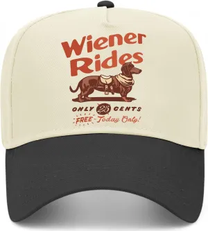 Weiner Dog Rides Vintage Trucker Hat | Premium Snapback Hat for Men & Women