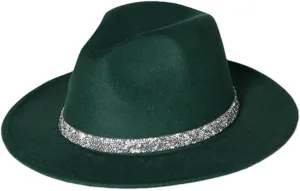 Women Fedora Hats with Diamond Band Fashion Wedding Party Jazz Cap Unisex Church Hat Bucket Hats 24 58-61cm